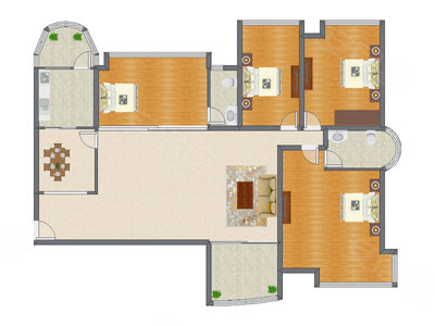 4室2厅 216.35平米