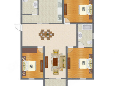 3室2厅 102.83平米