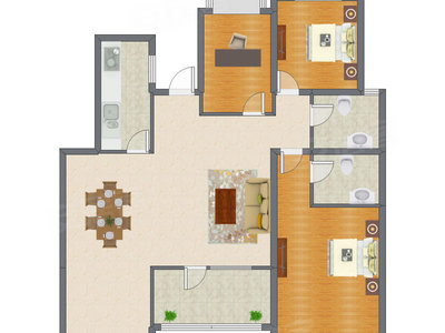 3室2厅 154.31平米