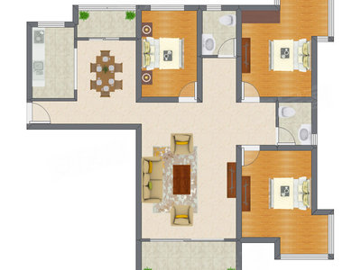 3室2厅 115.10平米
