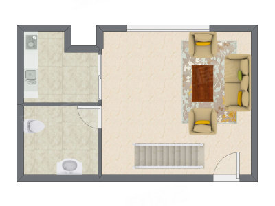 2室2厅 124.50平米户型图