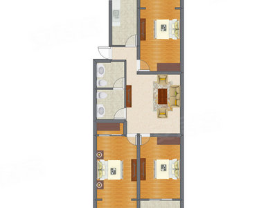 3室1厅 85.22平米