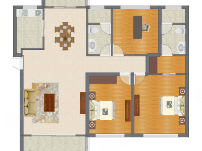 3室2厅 142.95平米