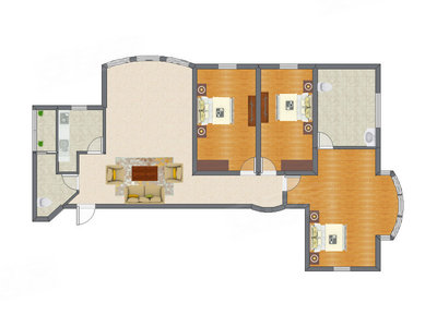 3室1厅 132.78平米