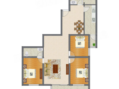 3室2厅 139.59平米
