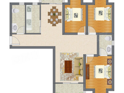 3室2厅 115.72平米