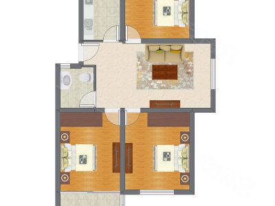 3室1厅 99.35平米
