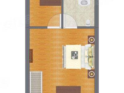 1室1厅 38.13平米