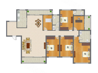 5室2厅 238.22平米