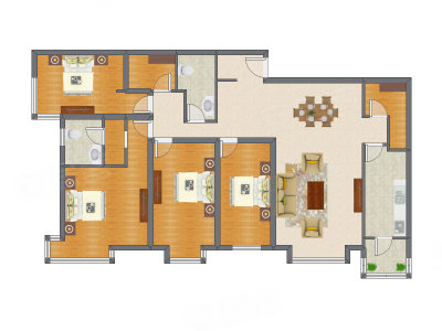 4室2厅 193.36平米