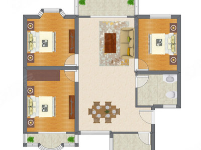3室2厅 78.54平米