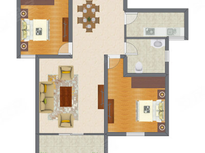 2室2厅 79.59平米户型图