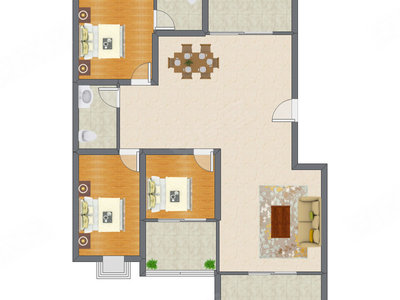 3室2厅 137.45平米