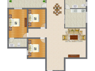 3室2厅 120.30平米