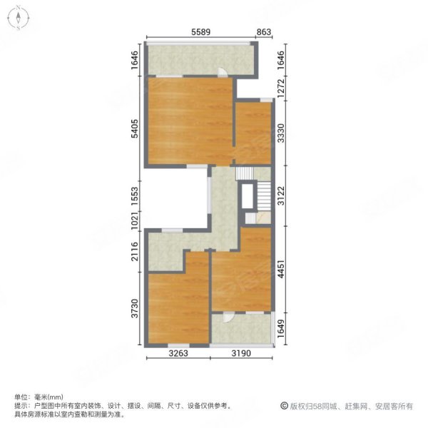 中信凯旋城(别墅)5室2厅3卫195㎡南北330万