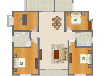 4室2厅 129.12平米