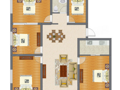 5室2厅 134.12平米