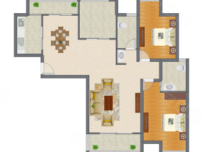 2室2厅 103.95平米