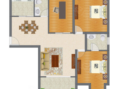 3室2厅 117.99平米户型图