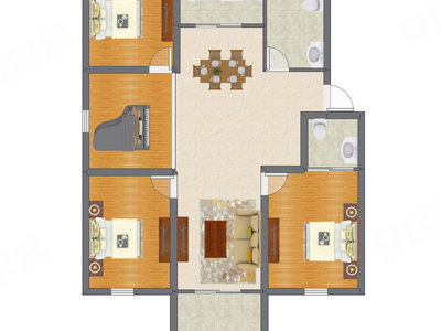 4室2厅 94.40平米