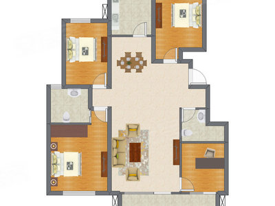 4室2厅 99.12平米