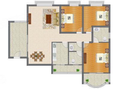 3室2厅 147.12平米