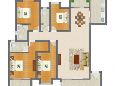 4室2厅 160.36平米