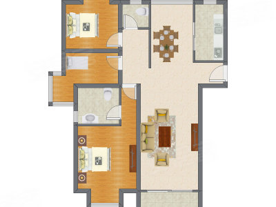 3室2厅 132.50平米