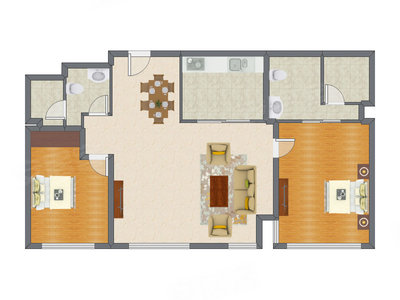 2室2厅 163.12平米