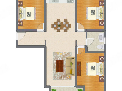 3室2厅 105.10平米