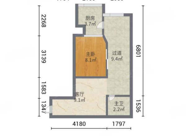 房源采光好,南北通透,业主诚意出出租