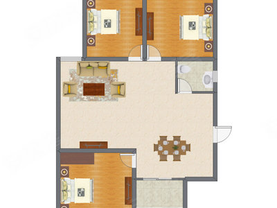 3室2厅 94.65平米