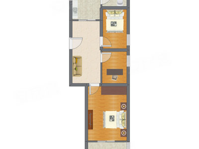 3室1厅 72.63平米户型图