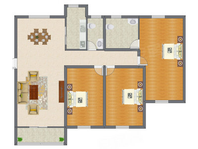3室2厅 135.76平米