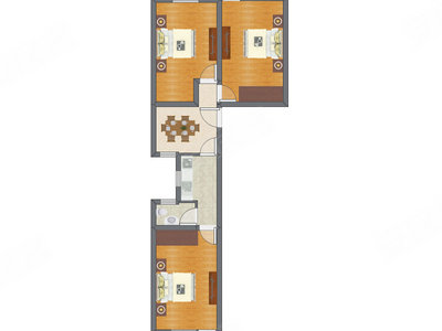 3室1厅 89.28平米