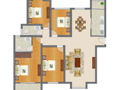 4室2厅 144.31平米