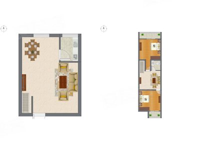 2室2厅 24.15平米