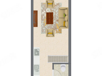 1室1厅 25.39平米