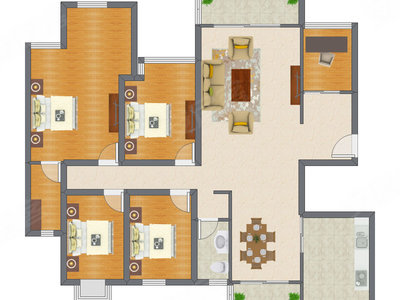 5室2厅 172.98平米
