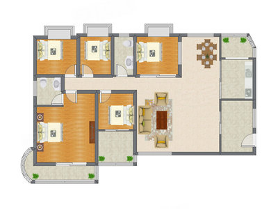 5室2厅 164.85平米