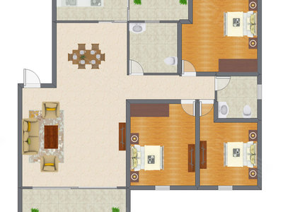 3室2厅 149.75平米