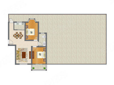 2室2厅 91.72平米