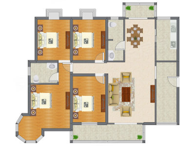 4室2厅 170.64平米
