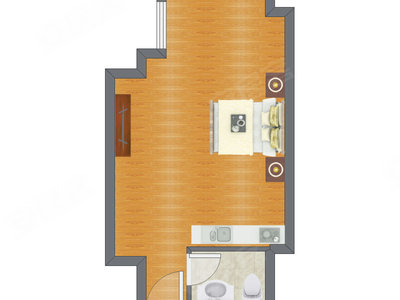 1室0厅 49.39平米