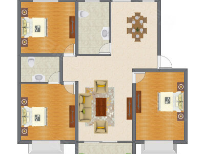 3室2厅 119.34平米