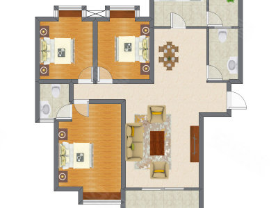 3室2厅 92.13平米