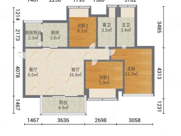 豪方东园户型图图片