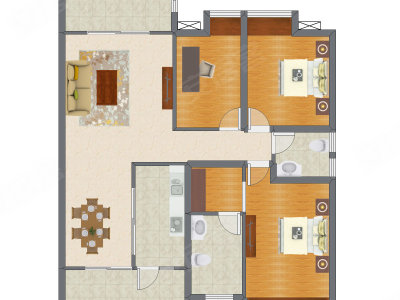 3室2厅 114.40平米