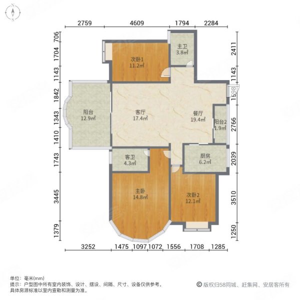 湖景花园,一线湖景房,停车便利,户型方正,朝南采光通透