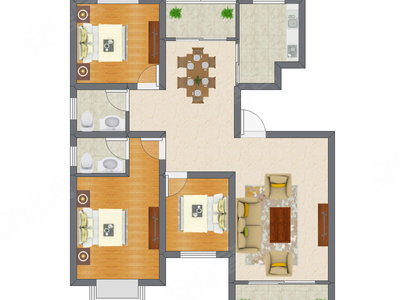 3室2厅 79.85平米